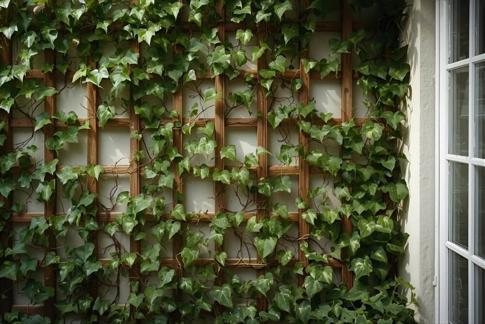 bluszcz balkonowy na kratce