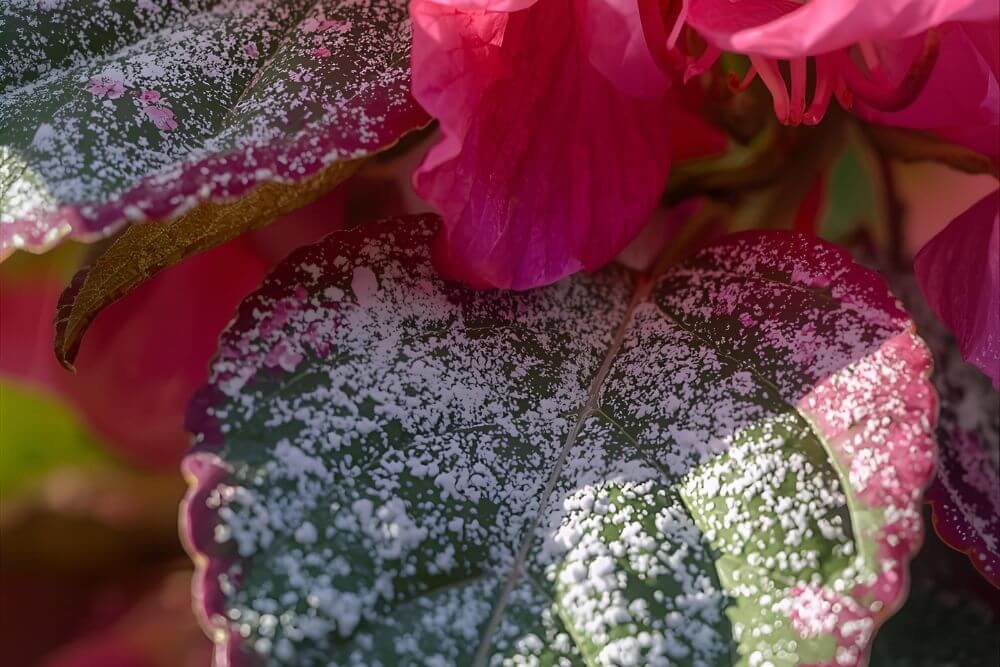 Mączniak prawdziwy na przykładzie choroby rododendronu Mączniak prawdziwy na rododendronie