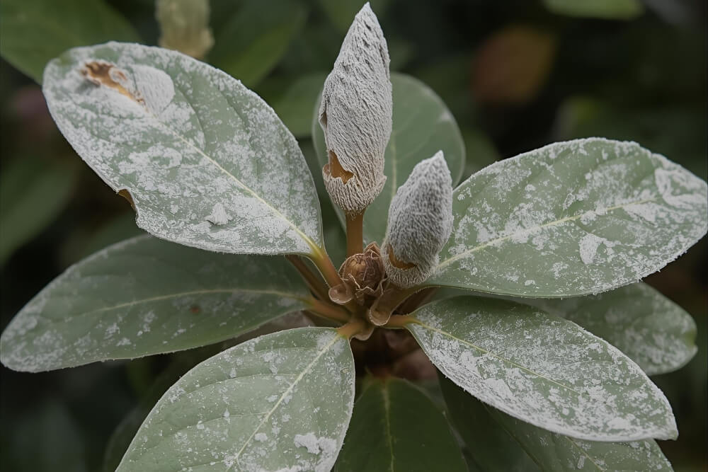 choroby rododendronów - Szara pleśń (Botrytis cinerea) szara pleśń - choroby rododendronów
