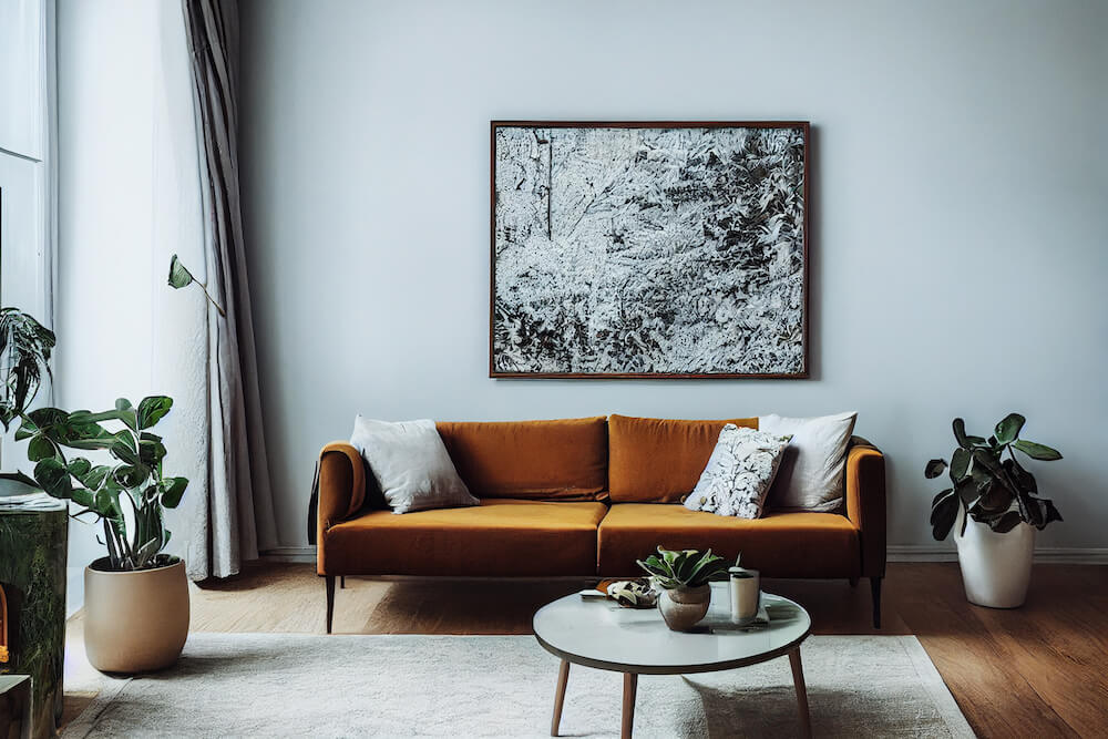 Tekstylia do przytulnego salonu z aneksem Salon z aneksem kuchennym 22 m2 - dodatki i dekoracje