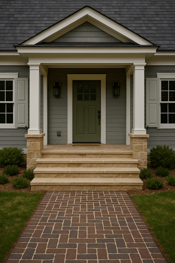 inspiracje na schody zewnętrzne wykonane z piaskowca inspiracje na schody zewnętrzne z kamieni naturalnych