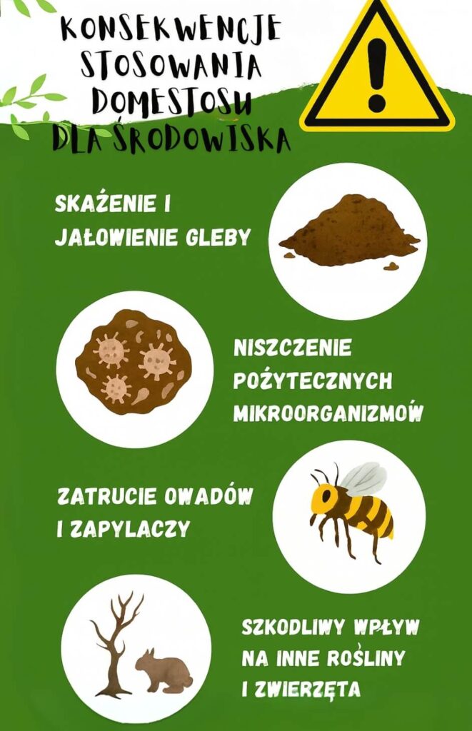 infografika - domestos na chwasty - konsekwencje stosowania dla środowiska