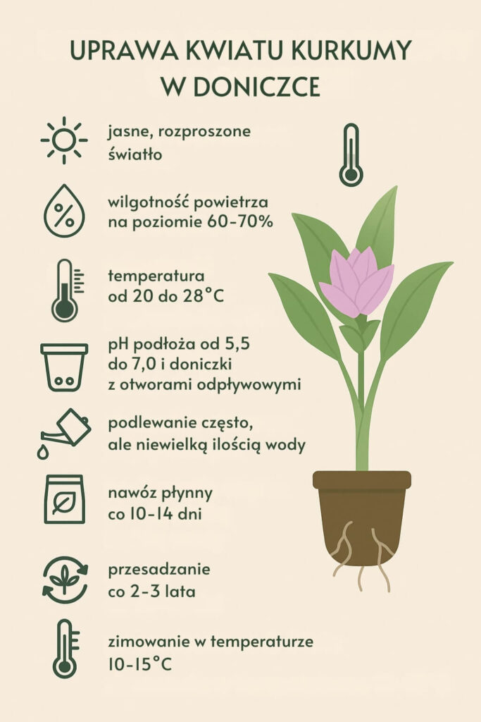 Uprawa kwiatu kurkumy w doniczce - zalecenia 