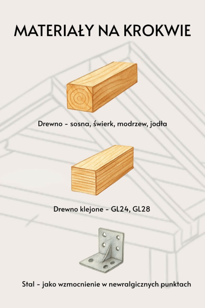 Krokwie dachowe - materiały, z których są produkowane