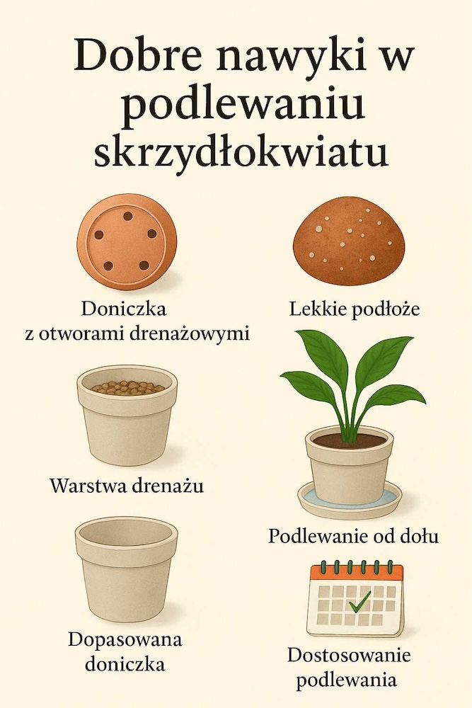 wskazówki dbania o skrzydłokwiat 