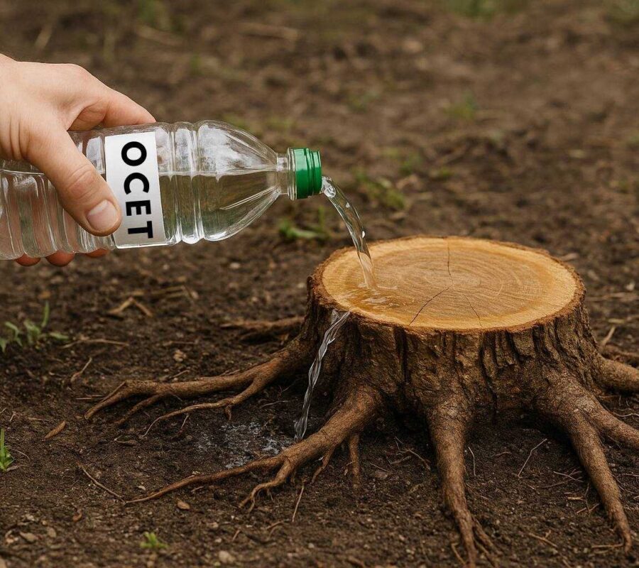 Ocet na korzenie drzew