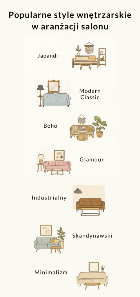style aranżacyjne do salonu