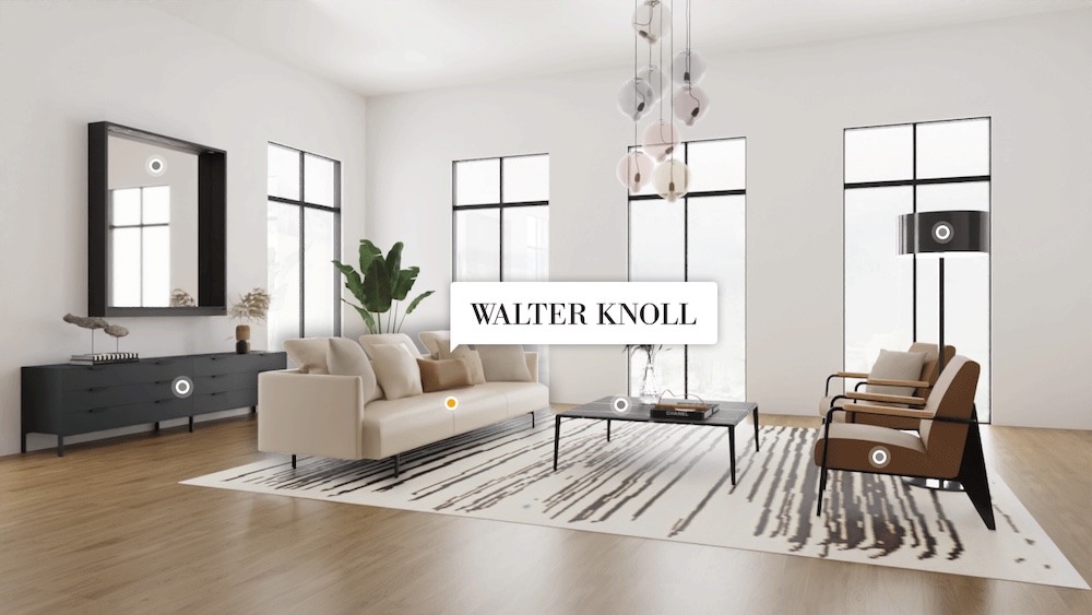 wnętrze online z prawdziwymi meblami 