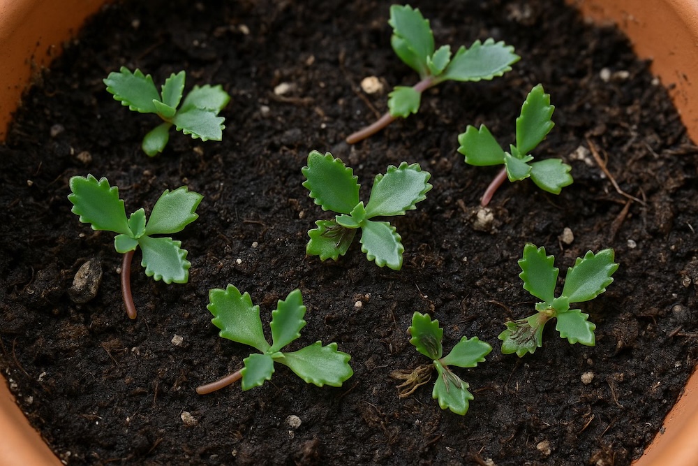 rozmnóżki żyworódki w doniczce 