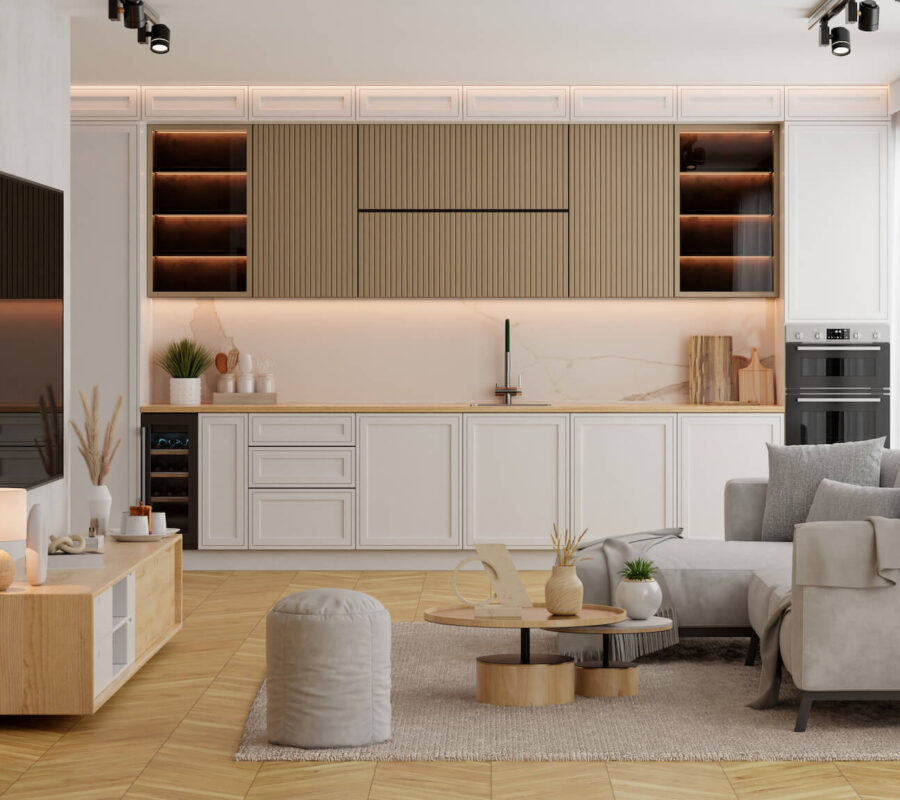 Salon z aneksem kuchennym 22 m2 – sposoby na aranżację