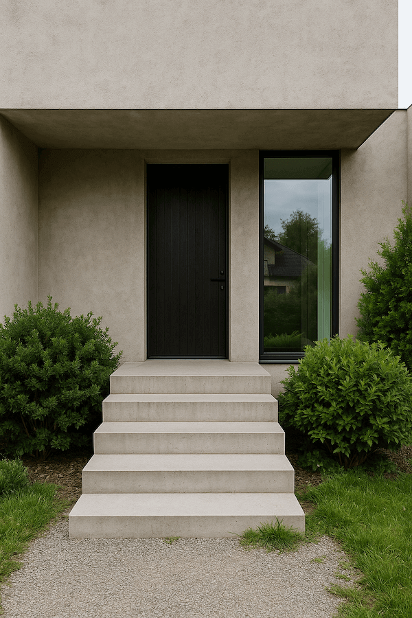 inspiracje na schody zewnętrzne otoczone zielenią inspiracje na schody zewnętrzne w towarzystwie roślin