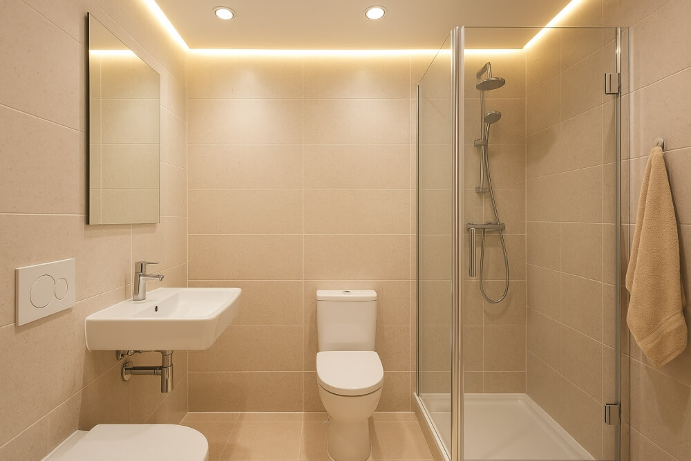 sufit podwieszany - cena w łazience