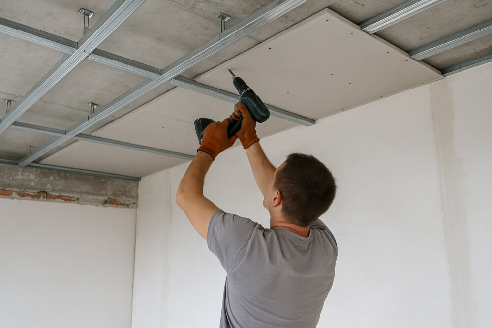 sufit podwieszany - cena z montażem