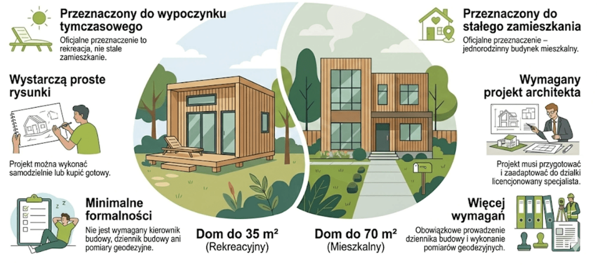 Domy bez pozwolenia do 70 m² 
