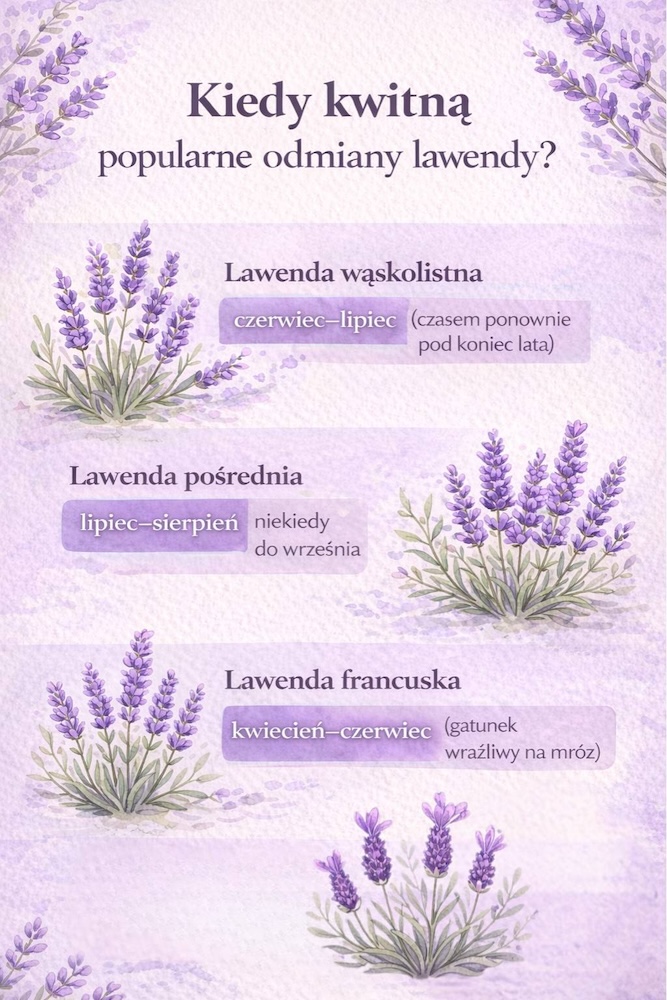 kiedy kwitnie lawenda - różne odmiany 