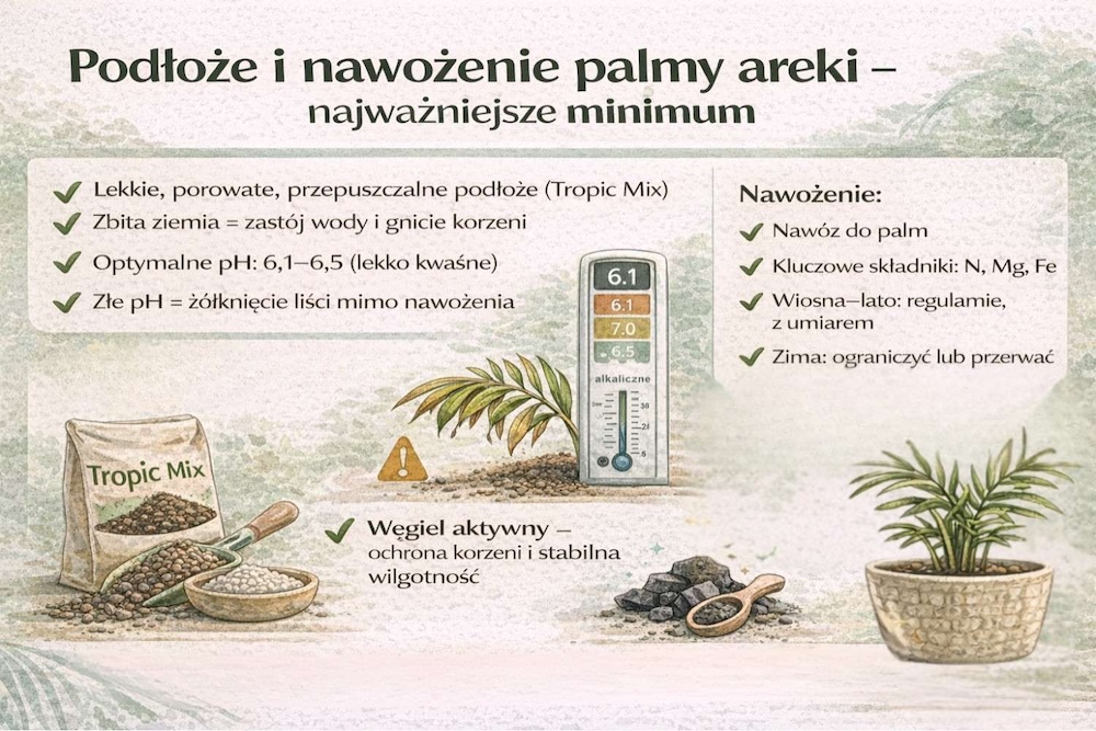 jakie podłoże i nawóz dla areki  