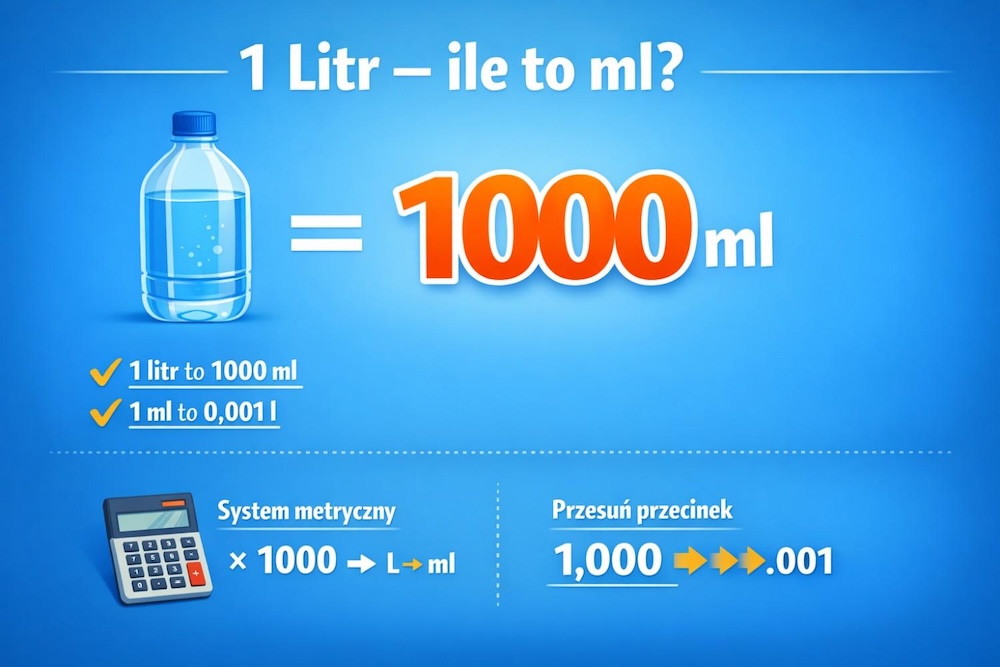 1 litr to ile ml - przelicznik 
