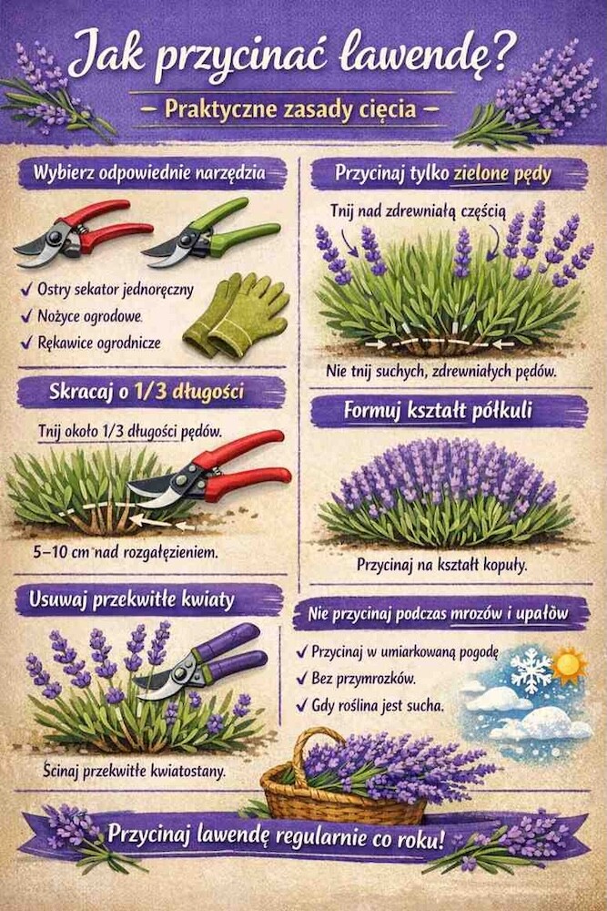 zasady przycinania lawendy 