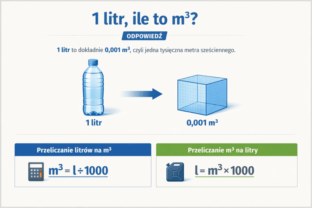 litr na m3 - przeliczanie 