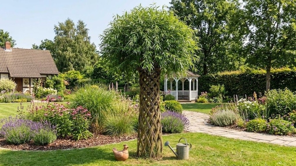 wierzba pleciona po latach w ogródku 