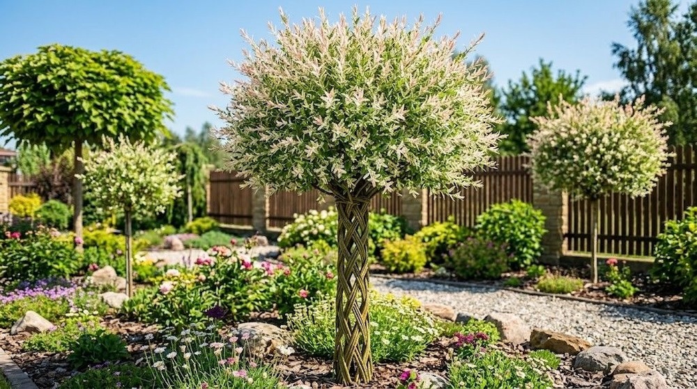 wygląd wierzby plecionej w ogrodzie po latach 