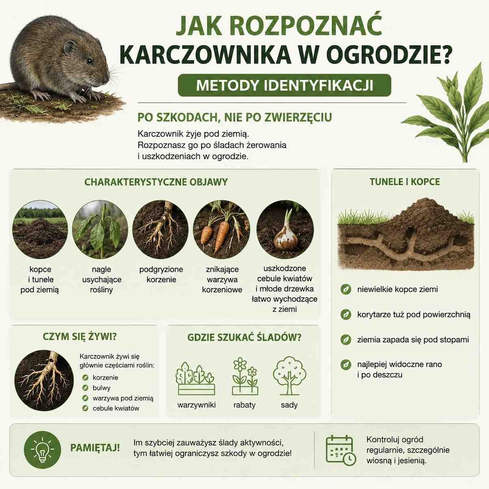 karczownik ziemnowodny - jak poznać w ogrodzie karczownik ziemnowodny - rozpoznanie