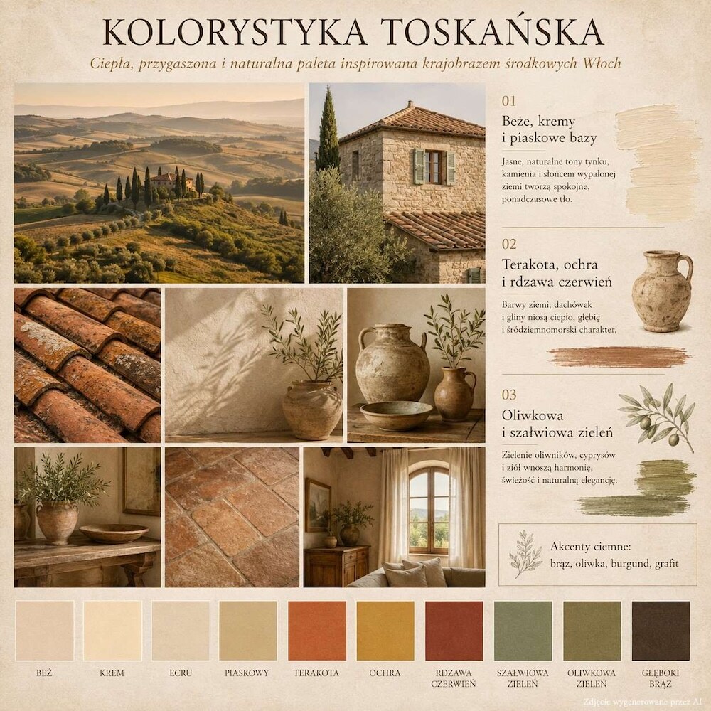 kolory dla stylu toskańskiego paleta barw w stylu toskańskim