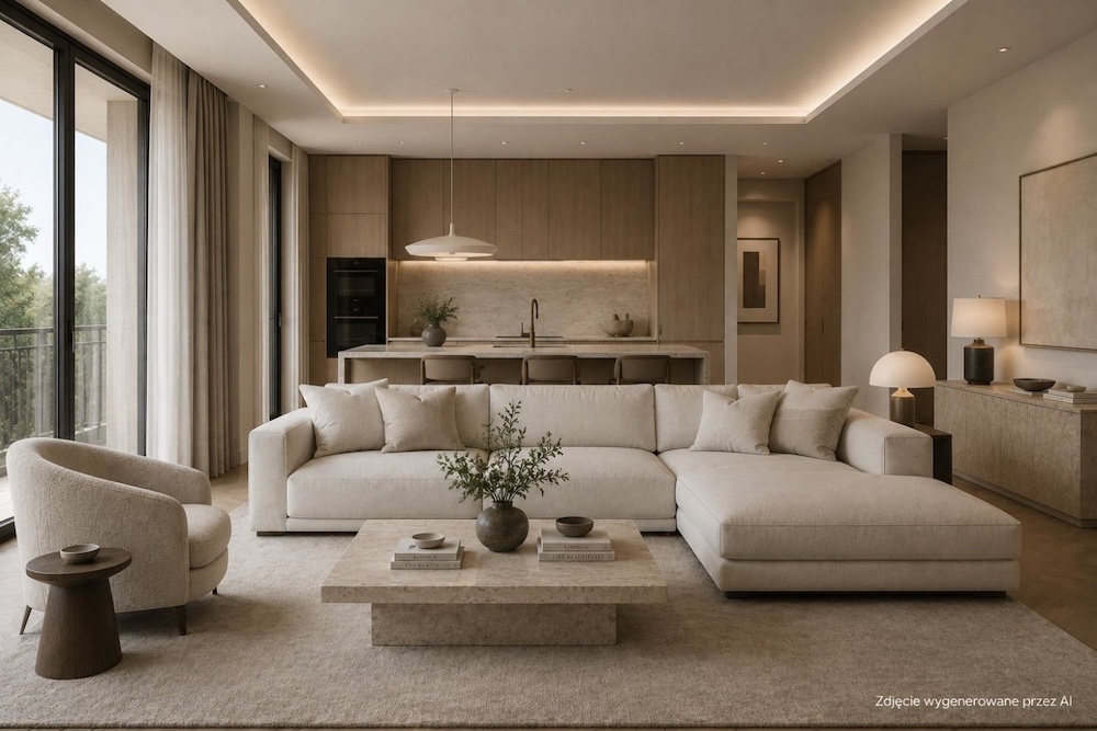 wnętrze w stylu quiet luxury 